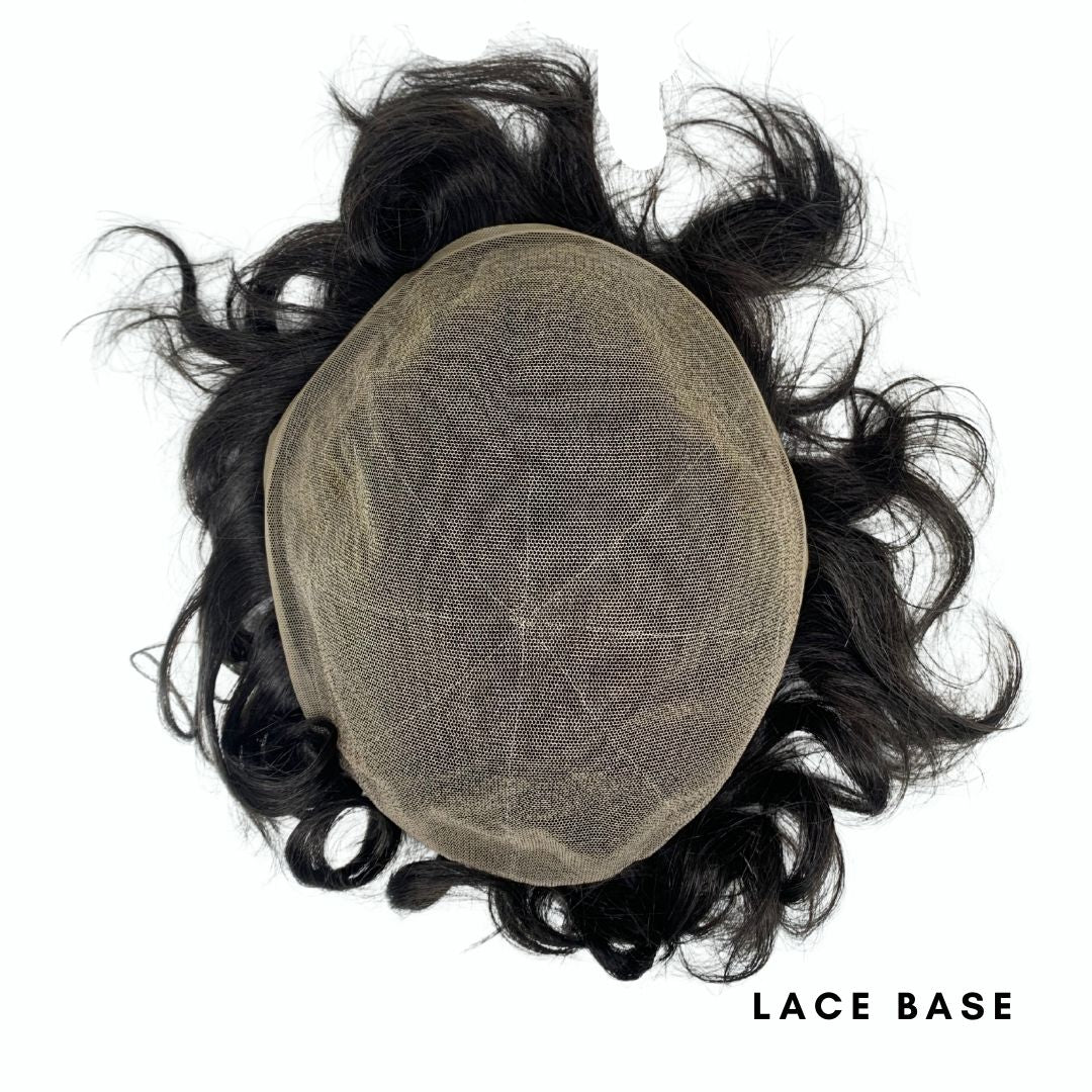 Bottom view of Straight Hair System with lace base, lightweight and breathable for comfort