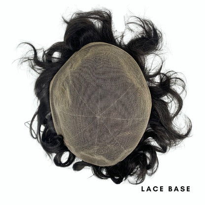 Bottom view of Straight Hair System with lace base, lightweight and breathable for comfort